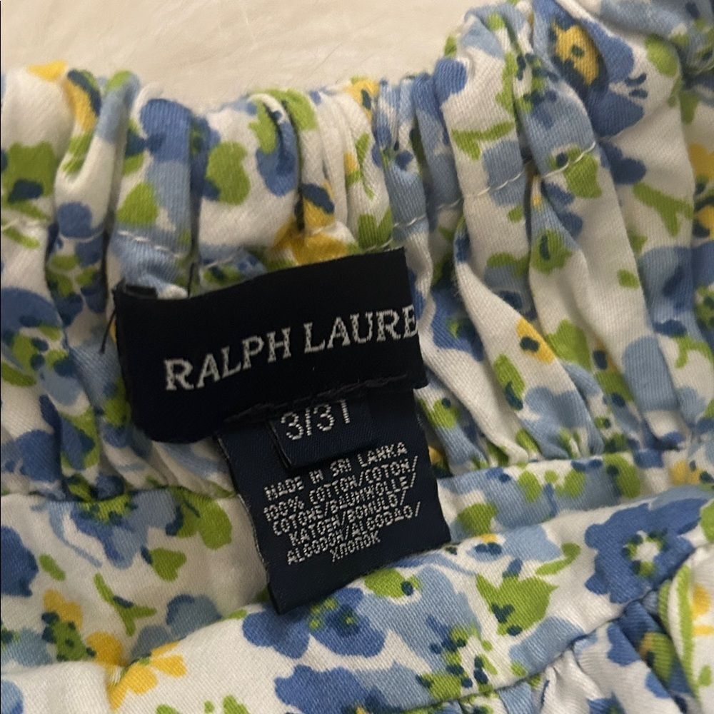Ralph lauren floral Kids Dress in Blue and Yellow - Picture 3 of 6